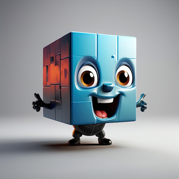 3 d rendered cartoon robot