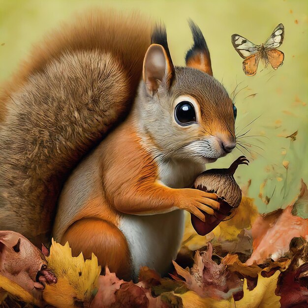 3 d rendering of a squirrel with the squirrel