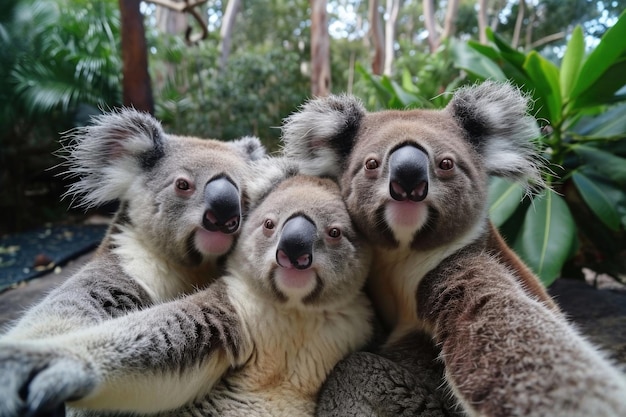 3 koalas animal wildlife mammal