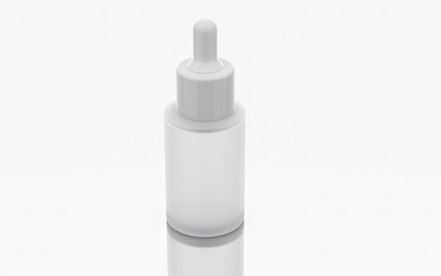 30 ml frosted white with a white dropper for skincare or cosmetics