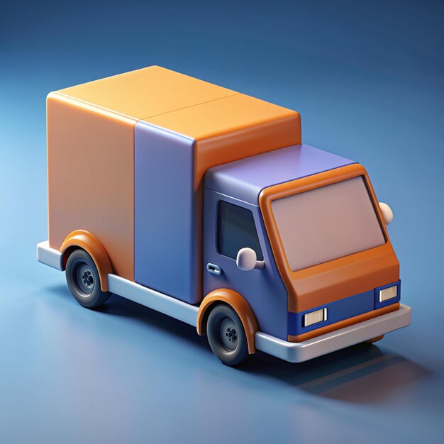 Photo 3d 247 hours delivery illustration the truck moves from one point to another express delivery shipping truck icon quick move fast delivery concept trendy and modern vector in 3d style