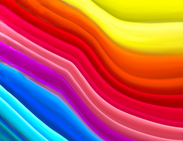 3D abstract background of colourful waves