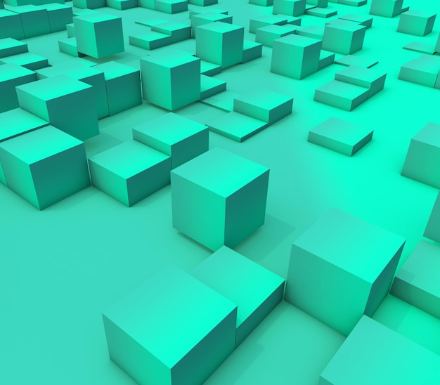 3D abstract background with cubes design