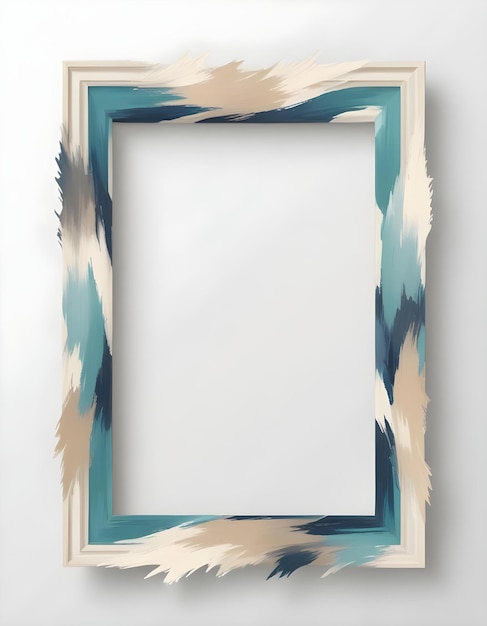 Photo 3d abstract floral frame