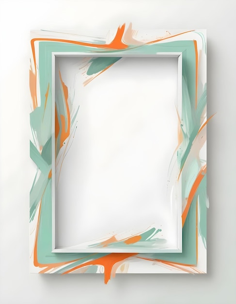 Photo 3d abstract floral frame