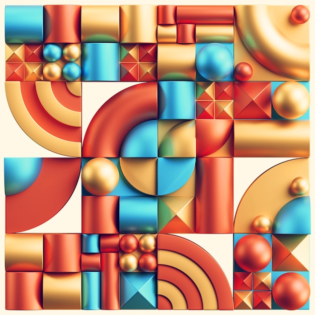 3d abstract geometric pattern