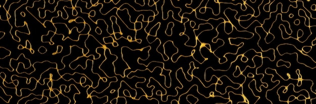 3D abstract gold on black background