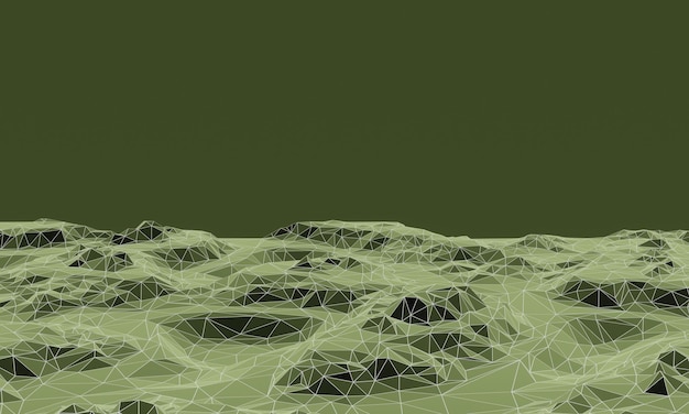 Photo 3d abstract low polygon topographic terrain