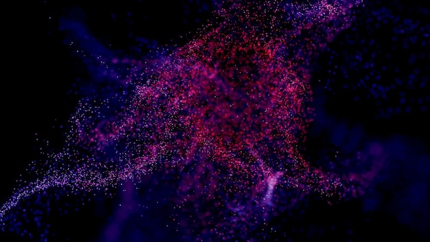 3d abstract particle wave background