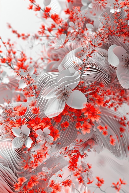 a 3D abstract representation of spring with a Martisor