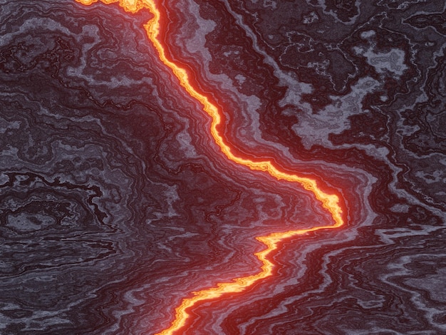 3D abstract volcanic lava background