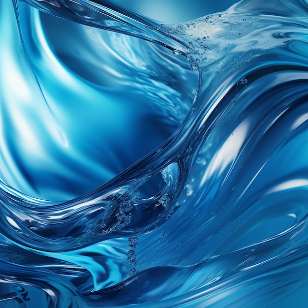 3d abstract water wave blue background wallpaper design