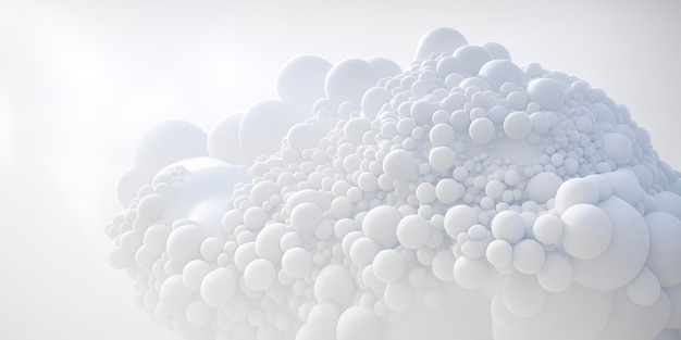 3D abstract white background