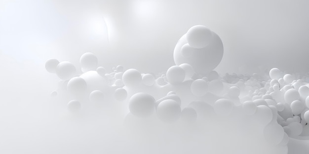 3D abstract white background