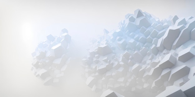 3D abstract white background