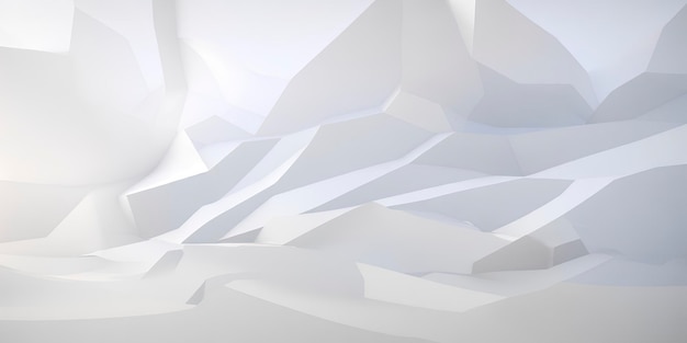 3D abstract white background.