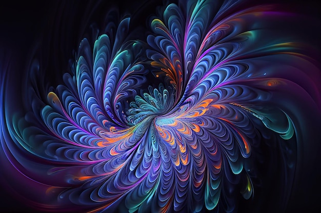 3d abstraction fractal Generative AI