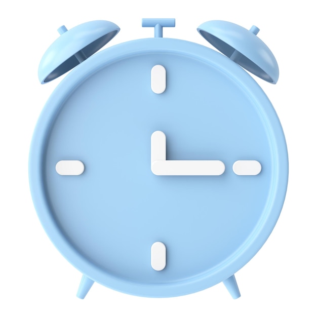 3D alarm clock 3D illustration