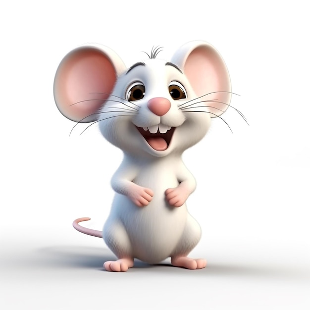 A 3D Animal Mouse Cartoon Character A Small but Mighty Mammal generative ai