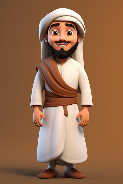 3D Arabic Cartoon Character Fun Design