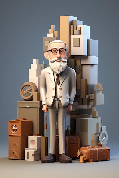 3d architect character