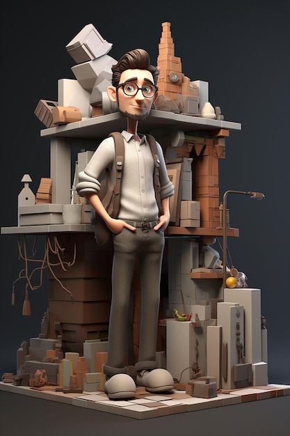 3d architect character