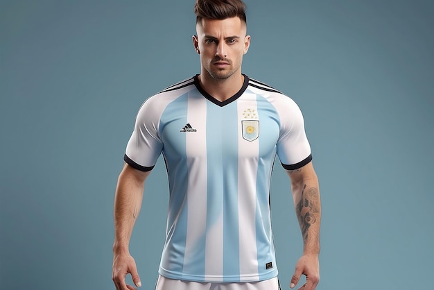 3D Argentina football jersey