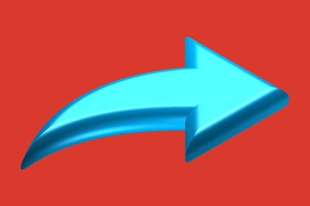 3d Arrow on red background