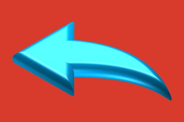 3d Arrow on red background