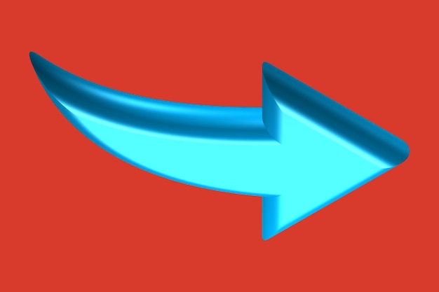 3d Arrow on red background