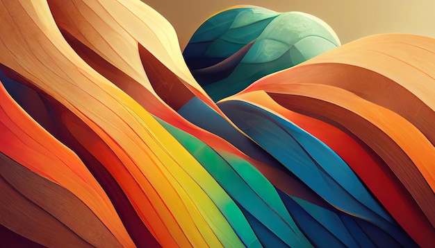 3D art Diversity and pride wallpaper background illustration