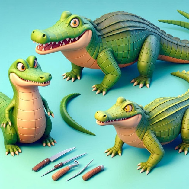 3d asset aligator