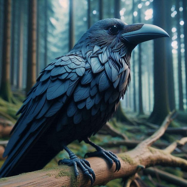 3d asset crow