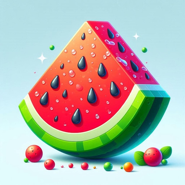 3d assets watermelon asset