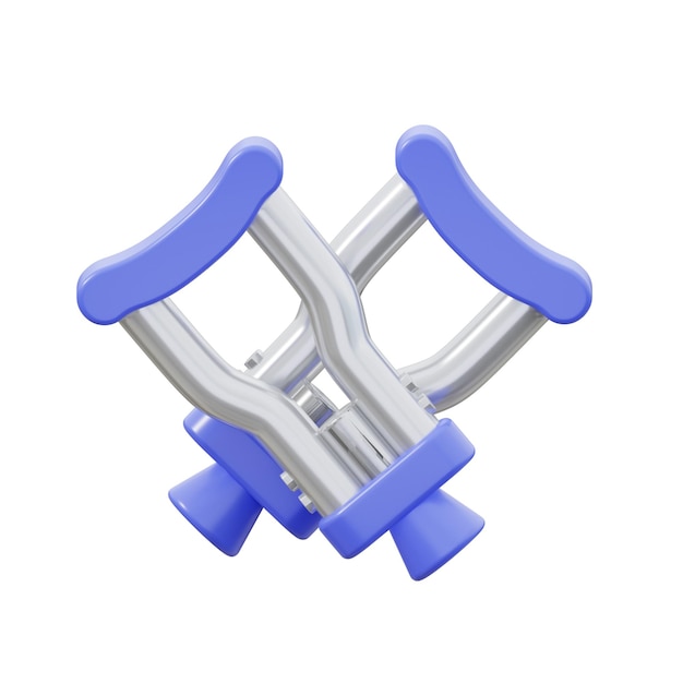 3D Axilla Crutches Illustration