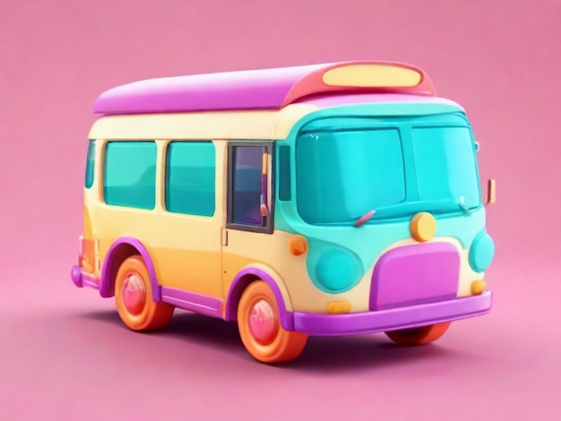 3d baby toys bus