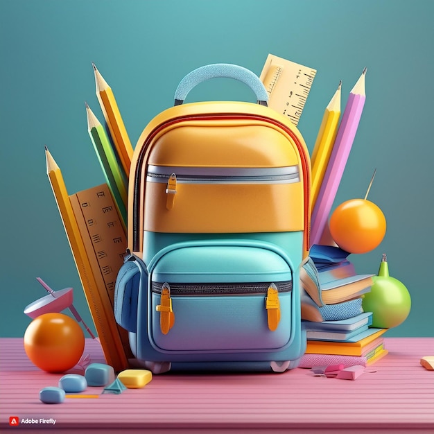 3D back to school social media post