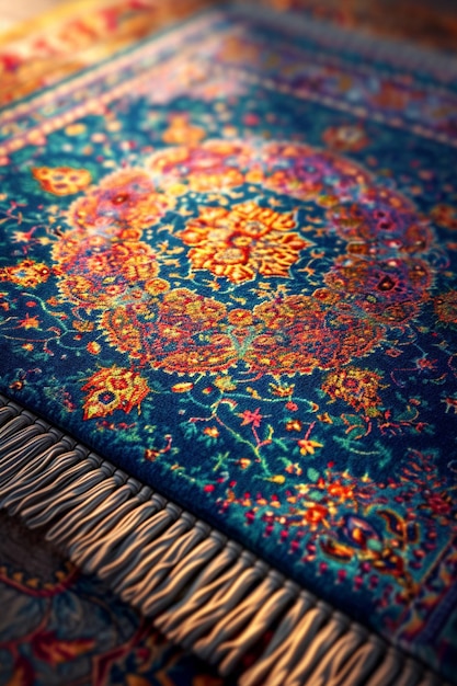 a 3D background featuring a subtle Persian rug pattern reflecting Nowruzs rich cultural heritage