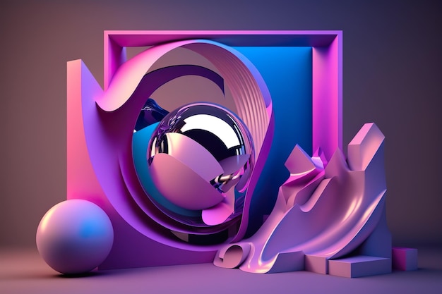 3D background high Elevating the Senses with Vivid and Bold Color Palettes AI Generated Illustration