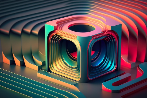 3D background high Elevating the Senses with Vivid and Bold Color Palettes AI Generated Illustration