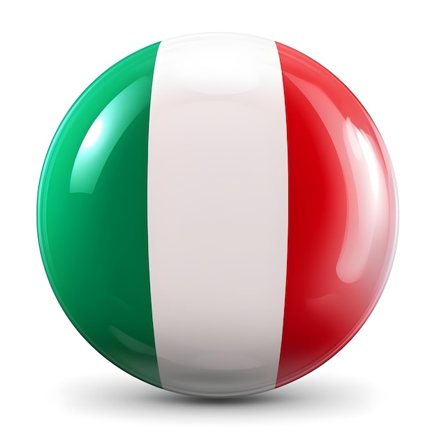 3d ball in Italy flag colors