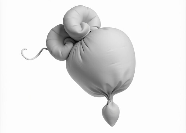 Photo 3d balloonlike effect illustration with a puffedout inflated appearance