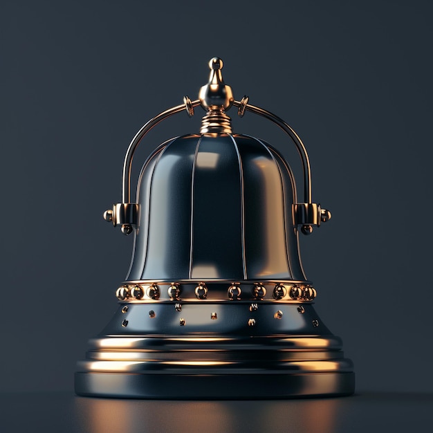 3D Bell Icon Notification and Alert Illustration Logo