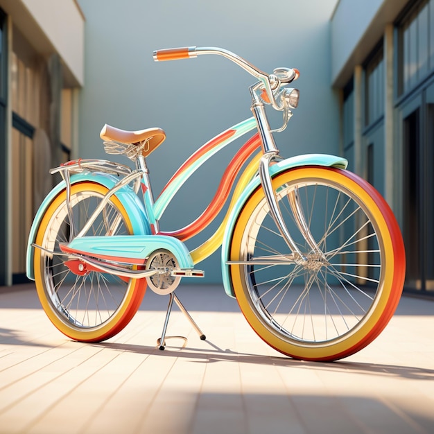 3d bicycle outdoors