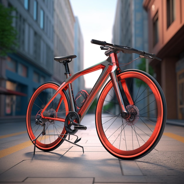 3d bicycle outdoors