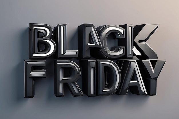 Photo 3d black friday text effect