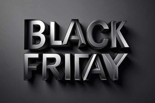 Photo 3d black friday text effect