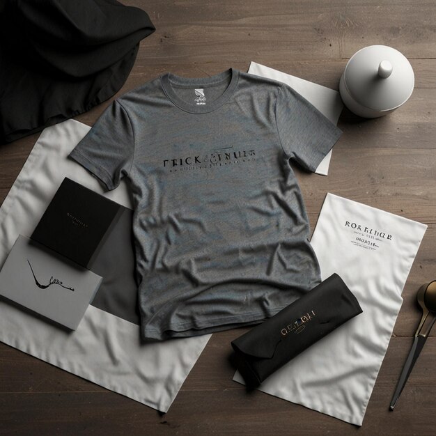 Photo 3d blank t shirt mockup