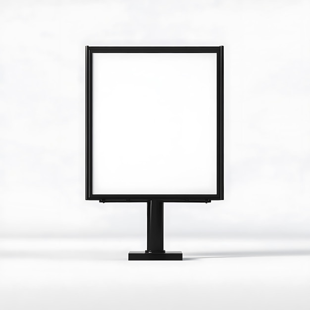 Photo 3d blank white billboard mockup