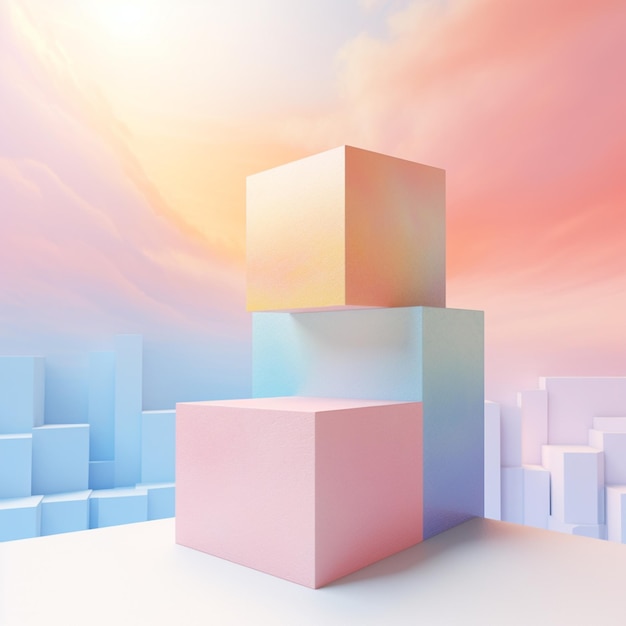 3d blocks background